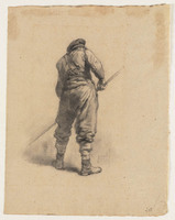 BB 088
<br/>
Figuurstudie van een tuinman aan het werk
<br/>
<em>Voet, Elias (1827-1905)</em>